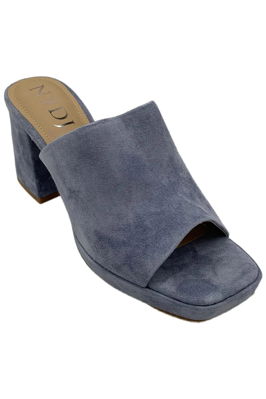 NYDJ Women's Dewi Platform Sandal Blue Suede - Medium